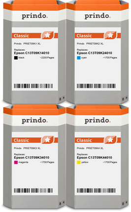 Prindo Classic XL Multipack Schwarz / Cyan / Magenta / Gelb