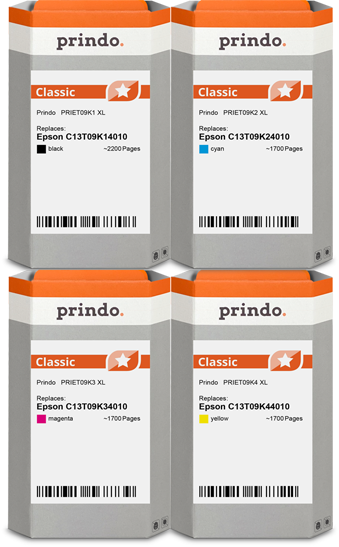 Prindo Classic XL Multipack Schwarz / Cyan / Magenta / Gelb