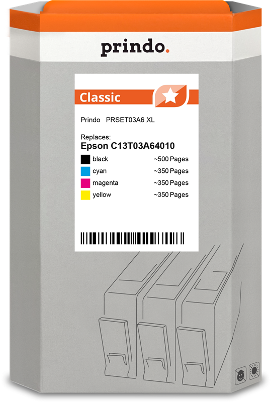 Prindo Classic XL Multipack Schwarz / Cyan / Magenta / Gelb (PRSET03A6)