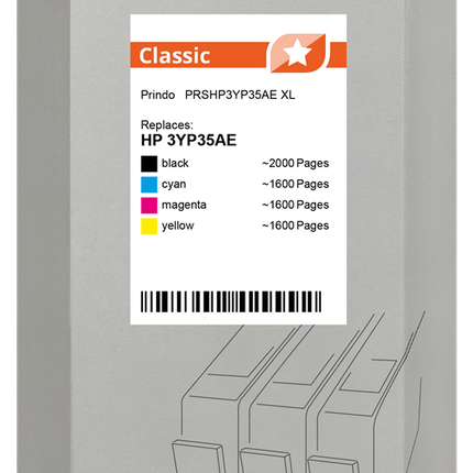 Prindo Classic XL Multipack Schwarz / Cyan / Magenta / Gelb