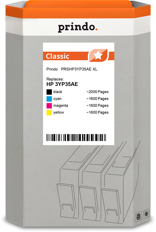 Prindo Classic XL Multipack Schwarz / Cyan / Magenta / Gelb