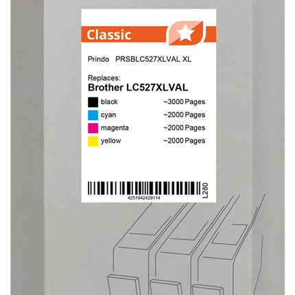 Prindo Classic XL Multipack Schwarz / Cyan / Magenta / Gelb