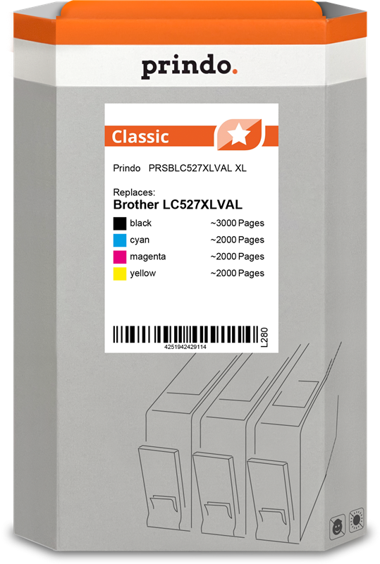 Prindo Classic XL Multipack Schwarz / Cyan / Magenta / Gelb