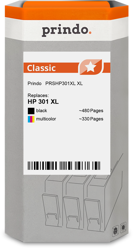 Prindo Classic XL Multipack Schwarz / mehrere Farben (PRSHP301XL)