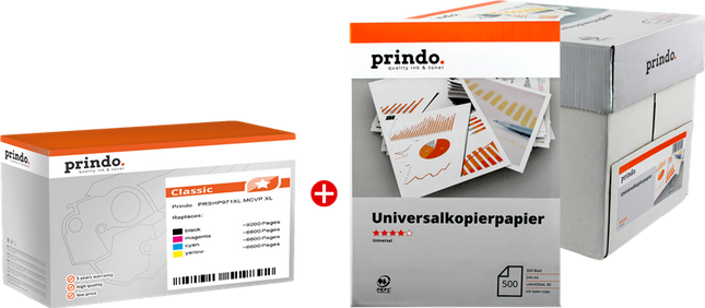 Prindo Classic XL Schwarz / Cyan / Magenta / Gelb Value Pack