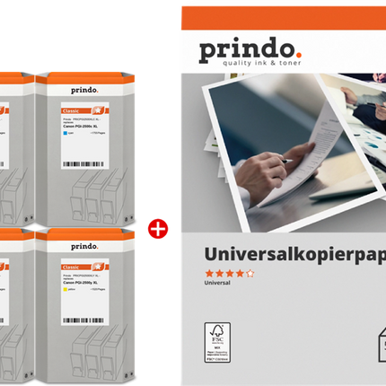 Prindo Classic XL Schwarz / Cyan / Magenta / Gelb Value Pack PRSCPGI2500XL MCVP