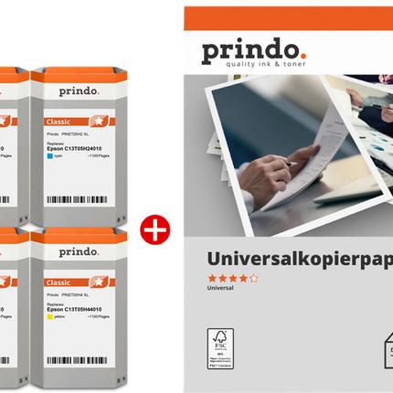 Prindo Classic XL Schwarz / Cyan / Magenta / Gelb Value Pack