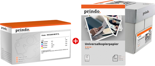 Prindo Classic XL Schwarz / Cyan / Magenta / Gelb / Weiss Value Pack
