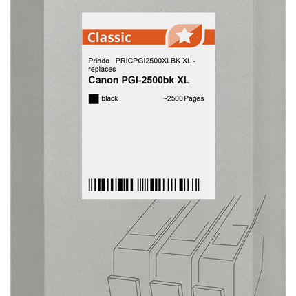 Prindo Classic XL Schwarz Druckerpatrone PRICPGI2500XLBK