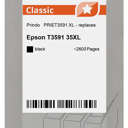 Prindo Classic XL Schwarz Druckerpatrone PRIET3591
