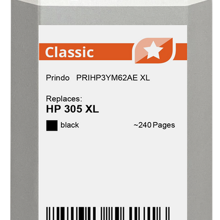 Prindo Classic XL Schwarz Druckerpatrone PRIHP3YM62AE