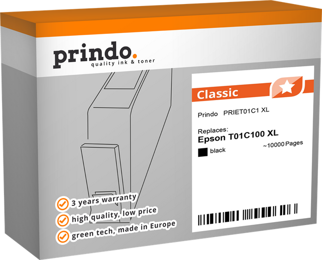 Prindo Classic XL Schwarz Druckerpatrone PRIET01C1