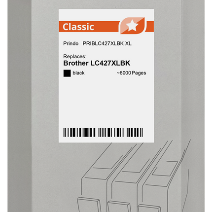 Prindo Classic XL Schwarz Druckerpatrone PRIBLC427XLBK