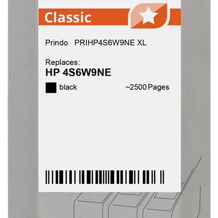 Prindo Classic XL Schwarz Druckerpatrone PRIHP4S6W9NE