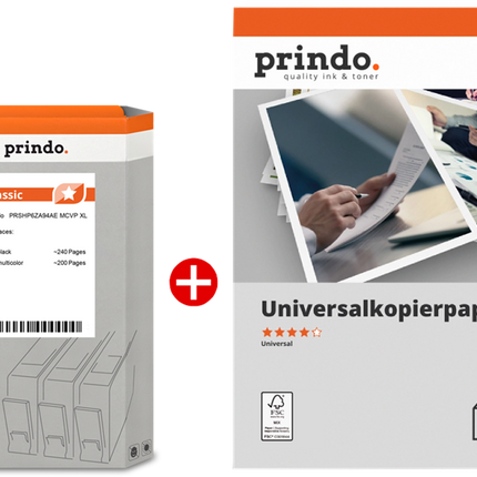 Prindo Classic XL Schwarz / mehrere Farben / Weiss Value Pack PRSHP6ZA94AE MCVP