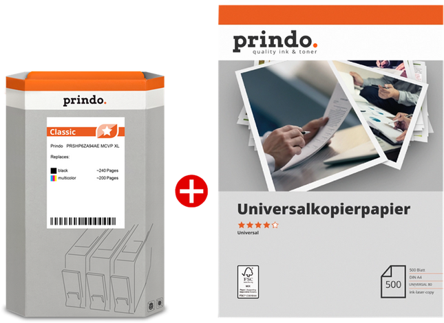 Prindo Classic XL Schwarz / mehrere Farben / Weiss Value Pack PRSHP6ZA94AE MCVP