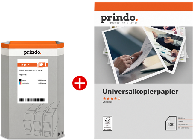 Prindo Classic XL Schwarz / mehrere Farben / Weiss Value Pack
