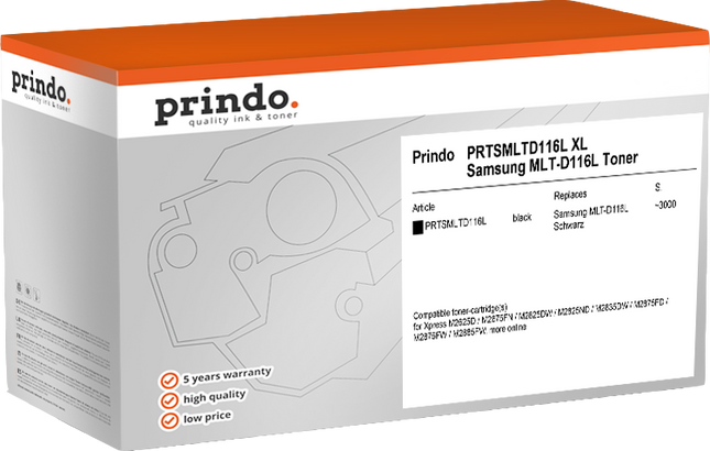 Prindo Classic XL Schwarz Toner PRTSMLTD116L