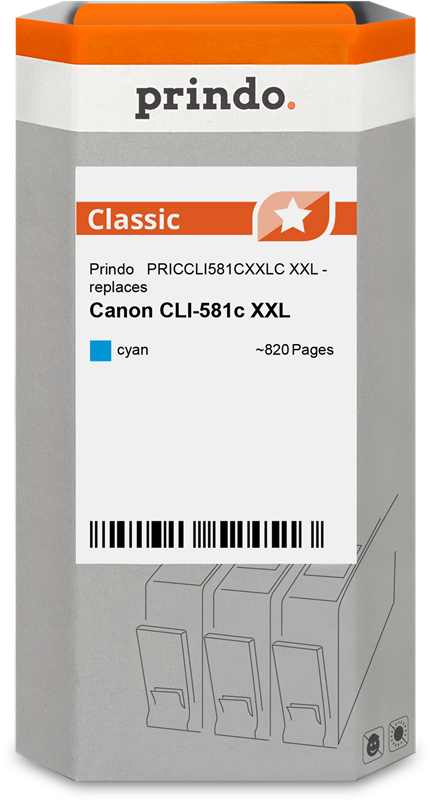 Prindo Classic XXL Cyan Druckerpatrone PRICCLI581CXXLC