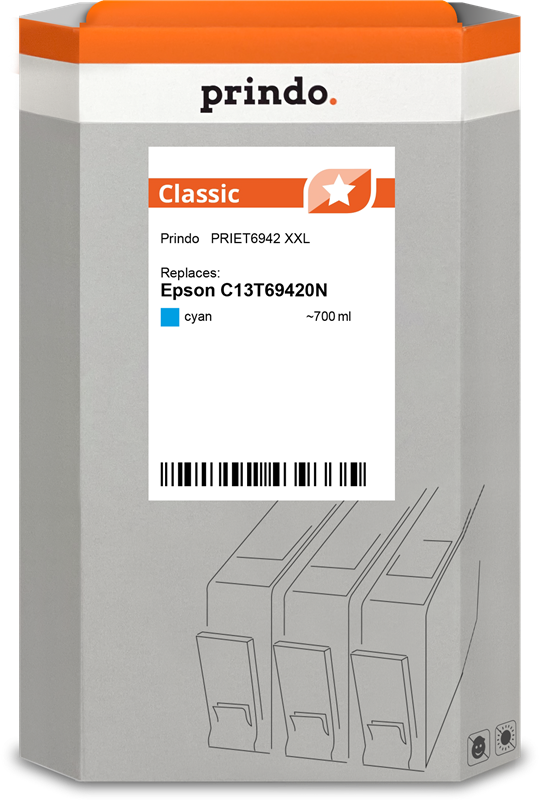 Prindo Classic XXL Cyan Druckerpatrone