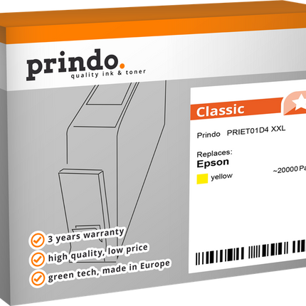 Prindo Classic XXL Gelb Druckerpatrone