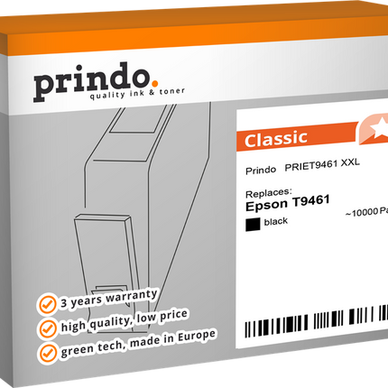 Prindo Classic XXL Schwarz Druckerpatrone