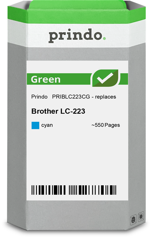 Prindo Green Cyan Druckerpatrone PRIBLC223CG
