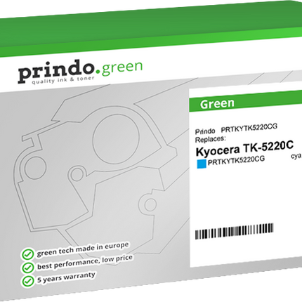 Prindo Green Cyan Toner PRTKYTK5220CG