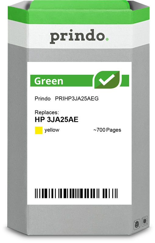 Prindo Green Gelb Druckerpatrone PRIHP3JA25AEG