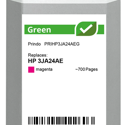 Prindo Green Magenta Druckerpatrone PRIHP3JA24AEG