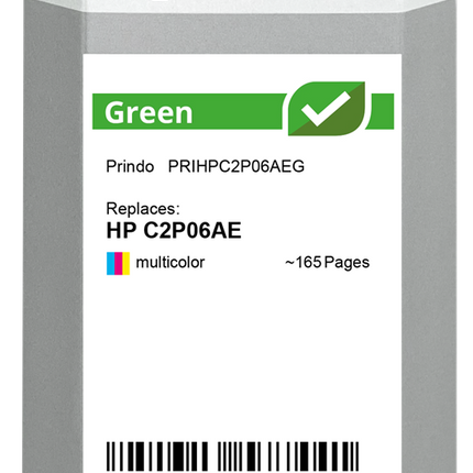 Prindo Green mehrere Farben Druckerpatrone PRIHPC2P06AEG