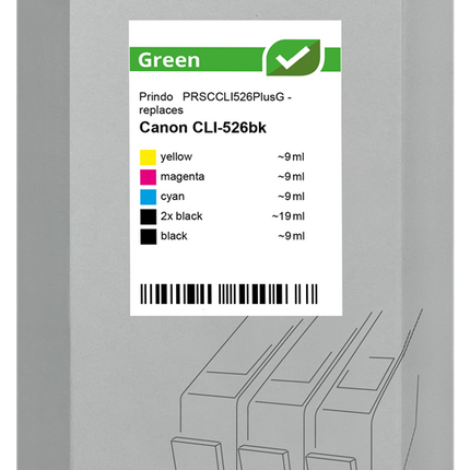 Prindo Green Multipack Schwarz / Cyan / Magenta / Gelb (PRSCCLI526PlusG)
