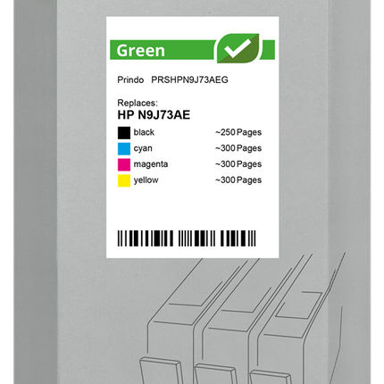 Prindo Green Multipack Schwarz / Cyan / Magenta / Gelb (PRSHPN9J73AEG)