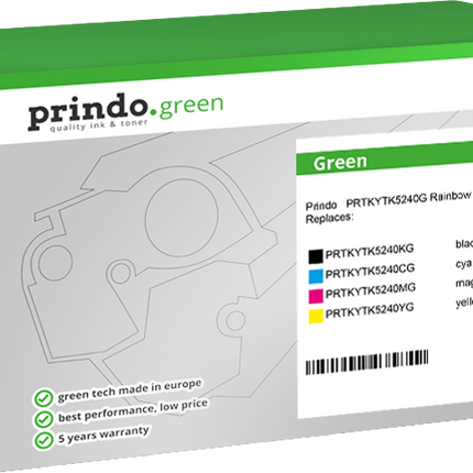 Prindo Green Multipack Schwarz / Cyan / Magenta / Gelb