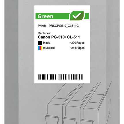 Prindo Green Multipack Schwarz / mehrere Farben (PRSCPG510_CL511G)