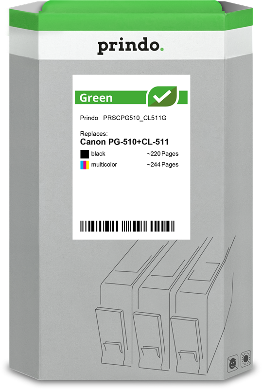 Prindo Green Multipack Schwarz / mehrere Farben (PRSCPG510_CL511G)
