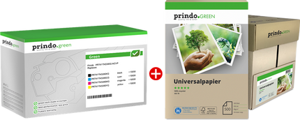 Prindo Green Schwarz / Cyan / Magenta / Gelb / rauchweiß Value Pack