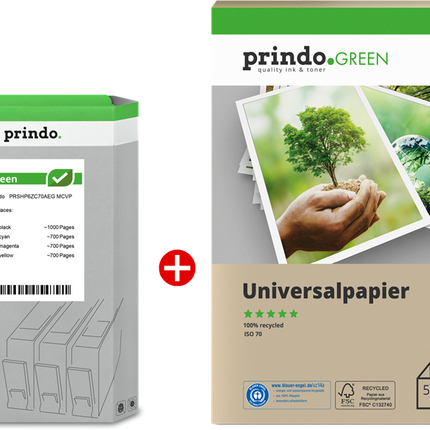 Prindo Green Schwarz / Cyan / Magenta / Gelb / rauchweiß Value Pack