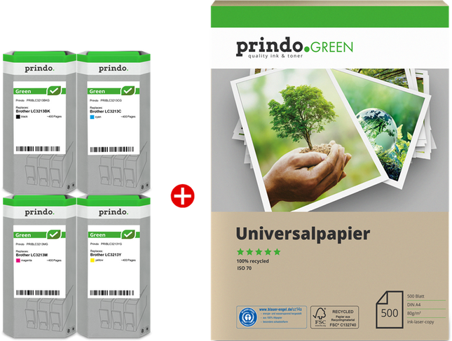Prindo Green Schwarz / Cyan / Magenta / Gelb Value Pack