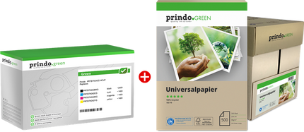 Prindo Green Schwarz / Cyan / Magenta / Gelb / Weiss Value Pack