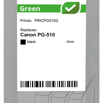 Prindo Green Schwarz Druckerpatrone PRICPG510G