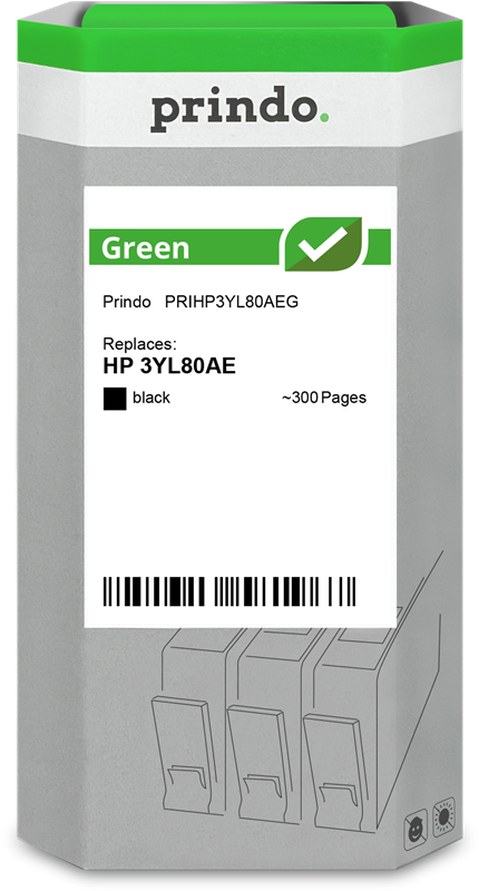 Prindo Green Schwarz Druckerpatrone PRIHP3YL80AEG