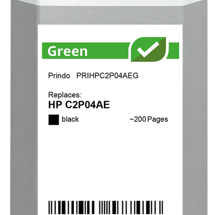 Prindo Green Schwarz Druckerpatrone PRIHPC2P04AEG
