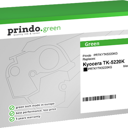 Prindo Green Schwarz Toner PRTKYTK5220KG