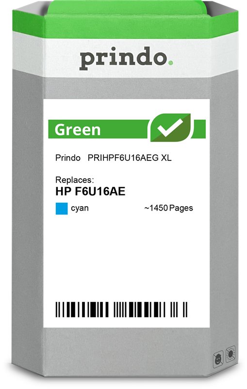 Prindo Green XL Cyan Druckerpatrone PRIHPF6U16AEG