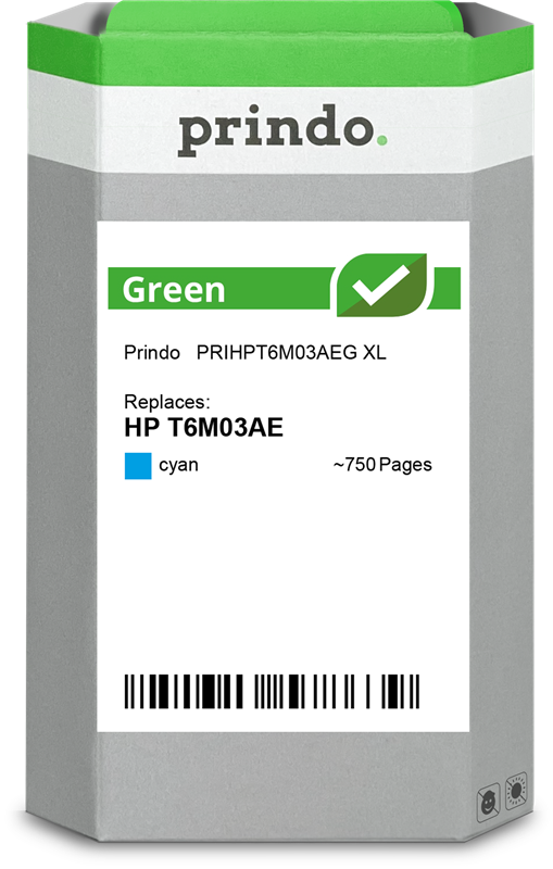 Prindo Green XL Cyan Druckerpatrone PRIHPT6M03AEG