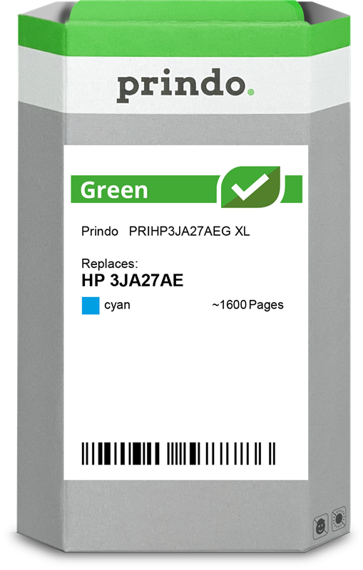 Prindo Green XL Cyan Druckerpatrone PRIHP3JA27AEG