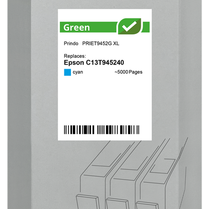 Prindo Green XL Cyan Druckerpatrone PRIET9452G