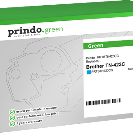 Prindo Green XL Cyan Toner PRTBTN423CG