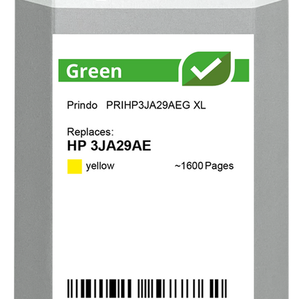 Prindo Green XL Gelb Druckerpatrone PRIHP3JA29AEG